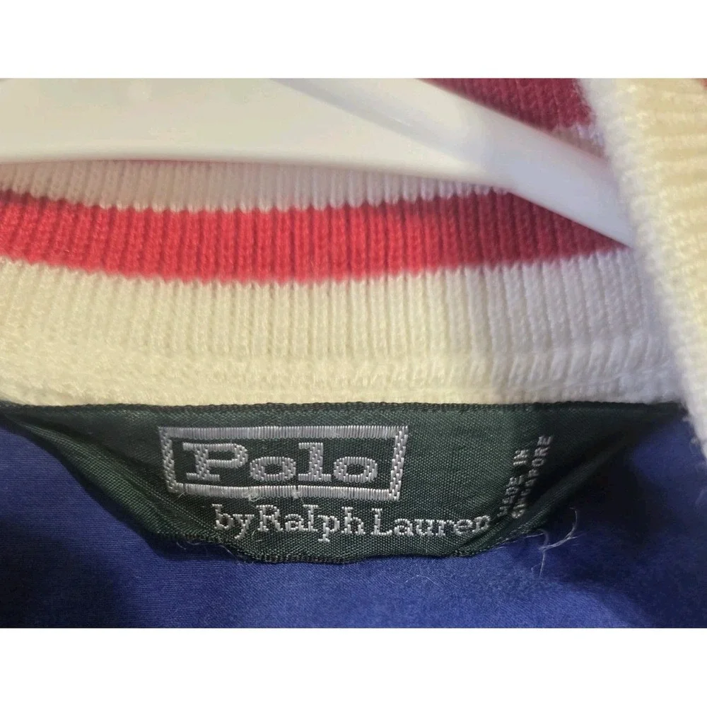 Polo Ralph Lauren Large Crest Embroidered Vintage 90s Varsity Jacket Sz M Youth